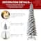 15ft. Pre-Lit Flocked Pencil Spruce Artificial Christmas Tree, Warm White LED Lights